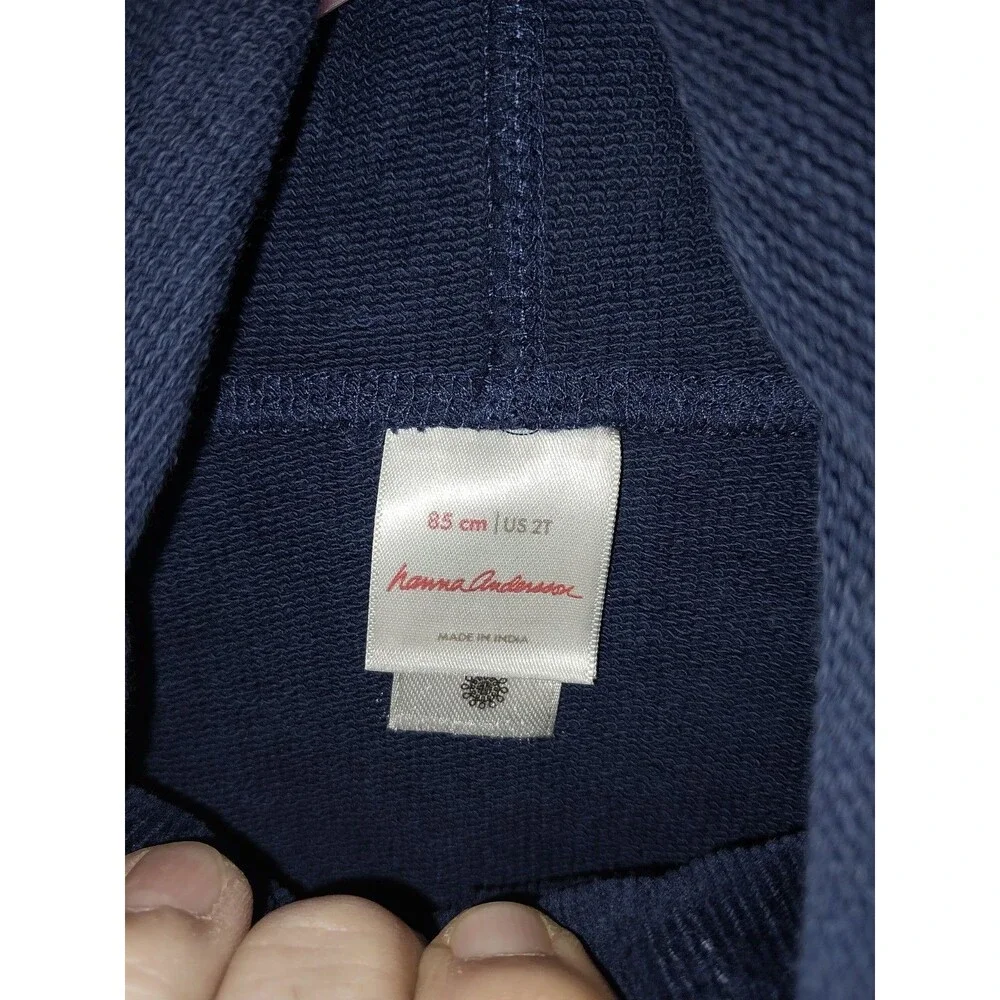 Hanna Andersson Boys 2T 85 cm Blue Hoodie And Pull On Corduroy Pants